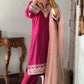 Amna Khurram Formal Collection – Viscose 3 Piece Suit with Embroidered Chiffon Dupatta