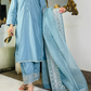 Amna Khurram Embroidered Lawn Stitched 3 Piece Suit with Net Dupatta
