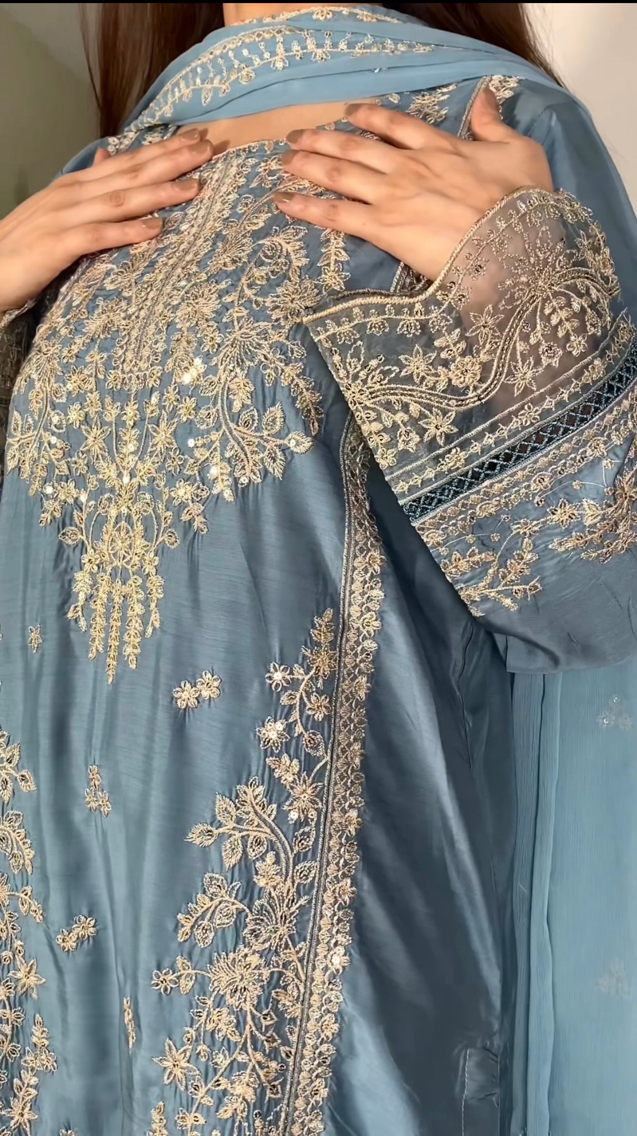 Amna Khurram Stitched 3 Piece Viscose Suit