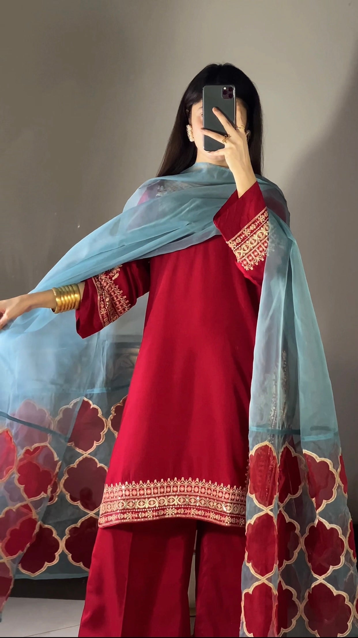 Amna Khurram Stitched 3 Piece Viscose Suit