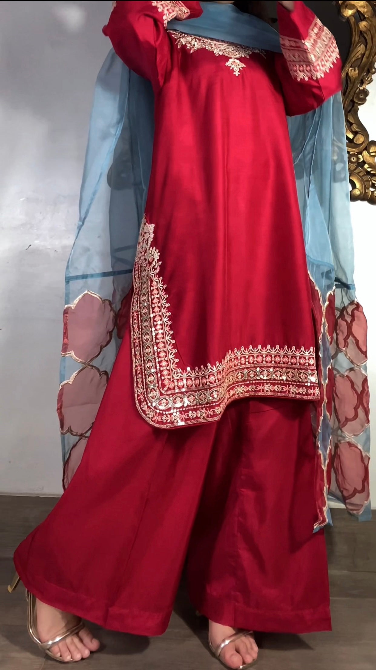 Amna Khurram Stitched 3 Piece Viscose Suit
