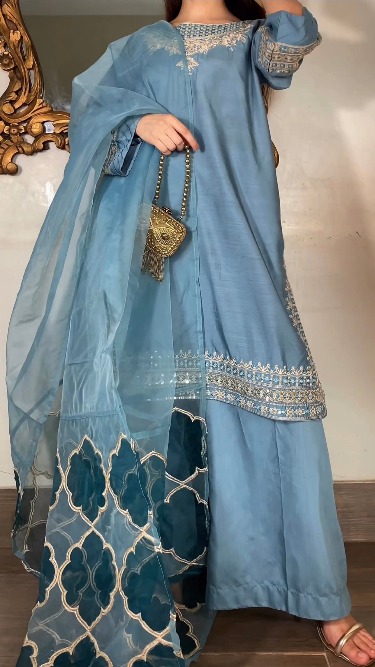 Amna Khurram Stitched 3 Piece Viscose Suit