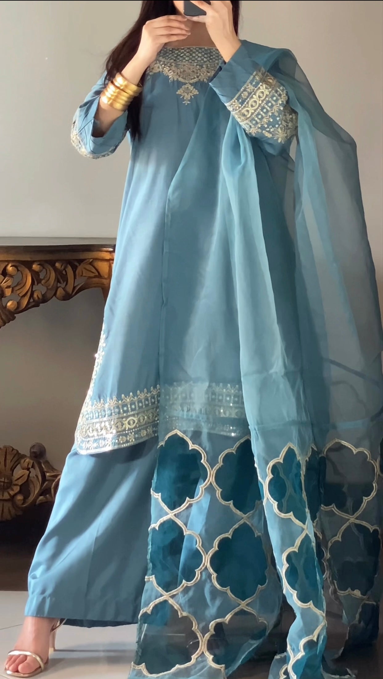 Amna Khurram Stitched 3 Piece Viscose Suit