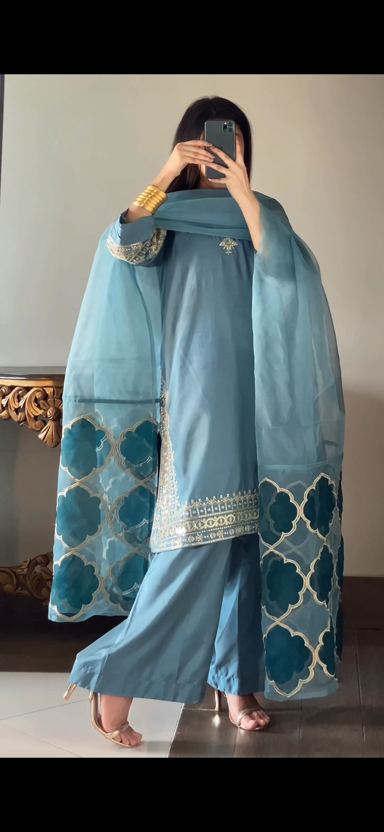 Amna Khurram Stitched 3 Piece Viscose Suit