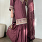 Elegant Viscose Embroidered 3PC Suit with Gharara & Chiffon Dupatta