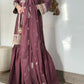 Elegant Viscose Embroidered 3PC Suit with Gharara & Chiffon Dupatta