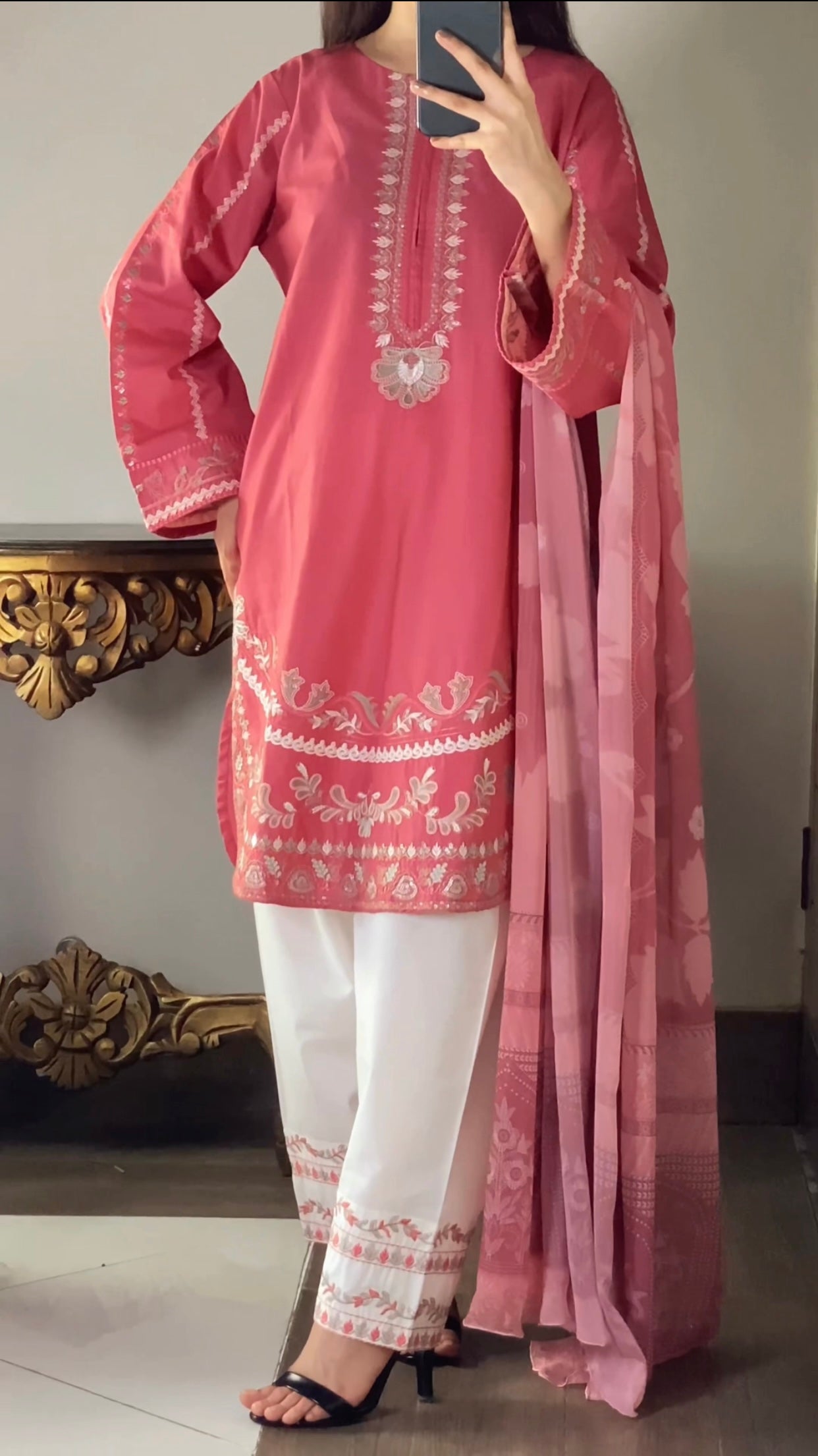 Amna Khurram Embroidered Lawn Stitched 3 Piece Suit