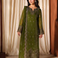 Azure Luxe Embroidered 3 Piece Unstitched Suit (Imperial Olive)