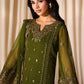 Azure Luxe Embroidered 3 Piece Unstitched Suit (Imperial Olive)