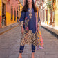 Hemline By Mushq - Embroidered Lawn 3 Piece stitched Suit (INES)