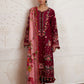 Hussain Rehar by Zun - Embroidered Lawn 3 Piece Unstitched Suit – Maroon (Kestane)