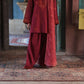 Casual Lite - 3 Piece Stitched Cotton Lawn Suit (Crimson Serenity)