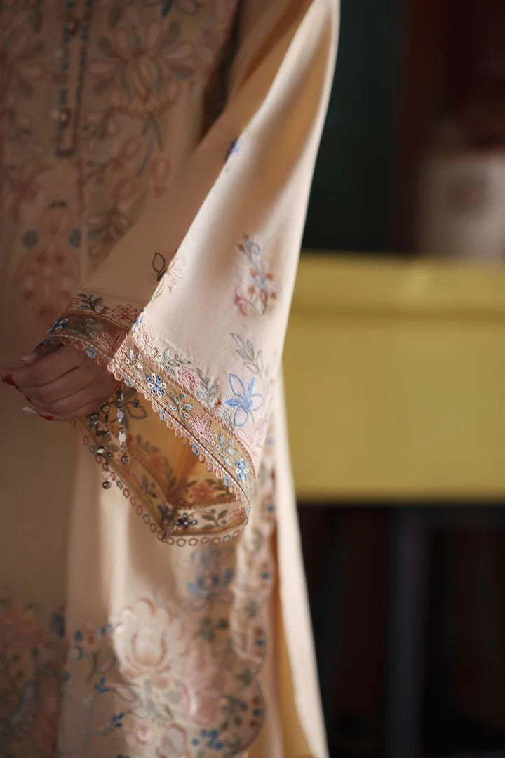 Casual Lite - 3 Piece Stitched Cotton Lawn Suit (Golden Blossom)