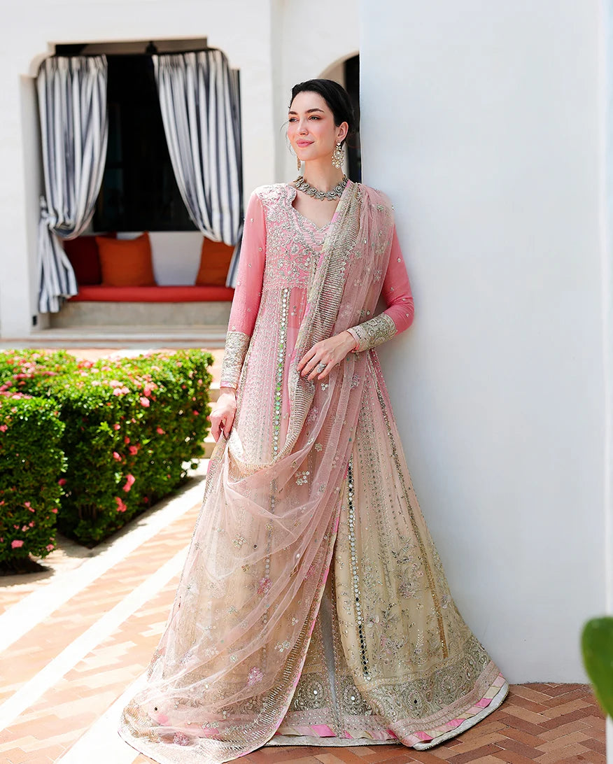 Mushq Bachelorette Chiffon Embroidered 3-Piece Unstitched Suit (Last Fling)