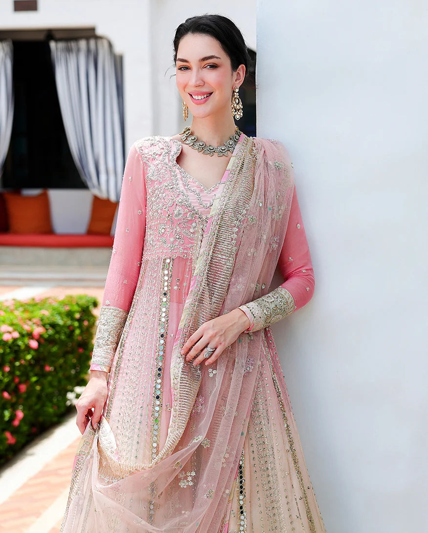 Mushq Bachelorette Chiffon Embroidered 3-Piece Unstitched Suit (Last Fling)