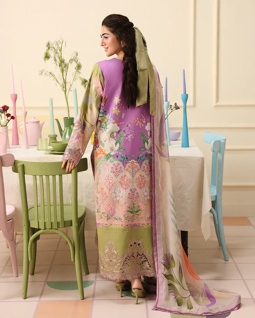 Mushq Soleil 3 Piece Unstitched Lawn Suit (Lilac Whim)