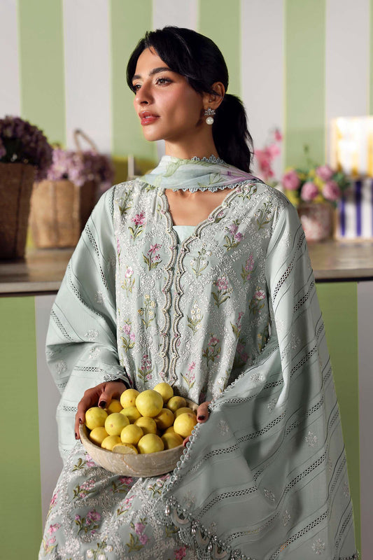 Maria.B M.PRINTS Embroidered Lawn 3 Piece Unstitched Suit – (01B)