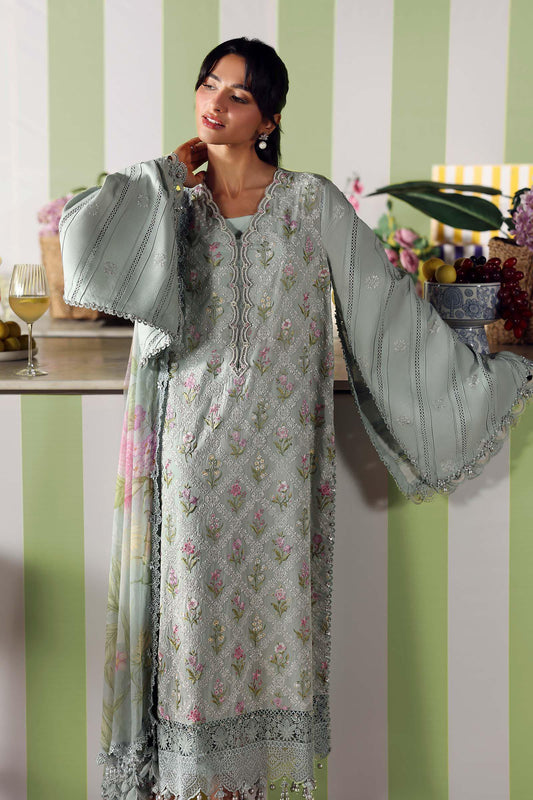 Maria.B M.PRINTS Embroidered Lawn 3 Piece Unstitched Suit – (01B)