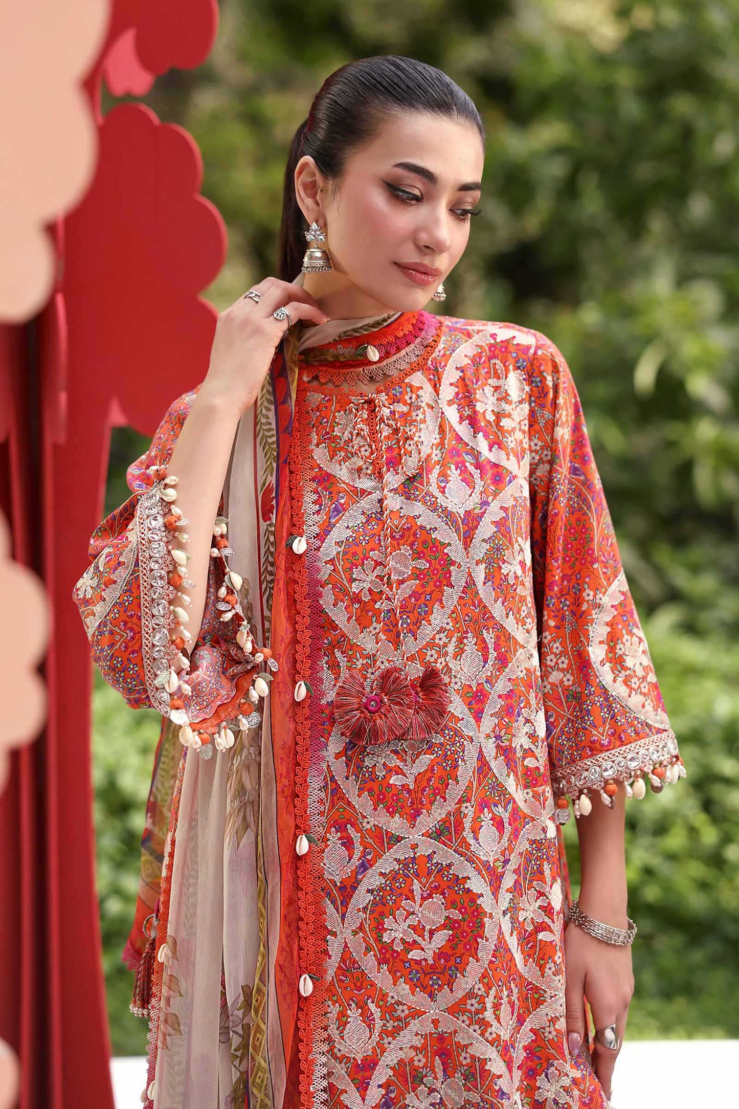 Maria.B M.PRINTS Embroidered Lawn 3 Piece Unstitched Suit – (03A)
