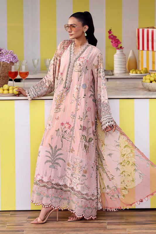 Maria.B M.PRINTS Embroidered Lawn 3 Piece Unstitched Suit – (04A)