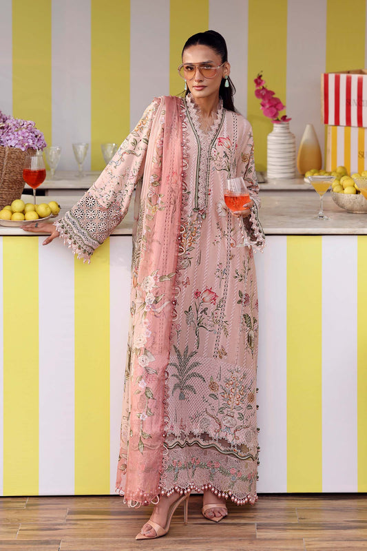 Maria.B M.PRINTS Embroidered Lawn 3 Piece Unstitched Suit – (04A)
