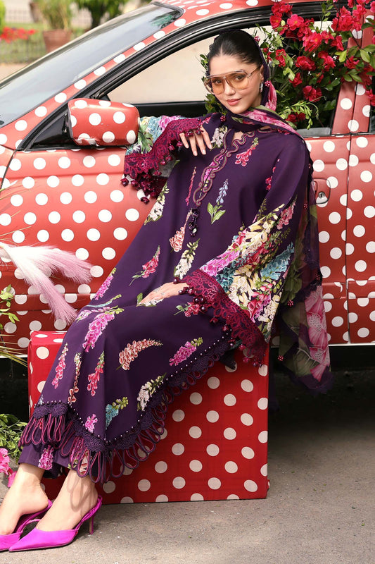 Maria.B M.PRINTS Embroidered Lawn 3 Piece Unstitched Suit – (05A)