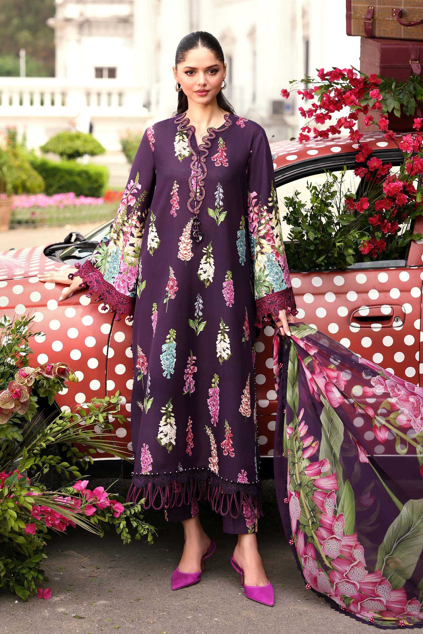 Maria.B M.PRINTS Embroidered Lawn 3 Piece Unstitched Suit – (05A)