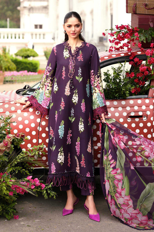 Maria.B M.PRINTS Embroidered Lawn 3 Piece Unstitched Suit – (05A)