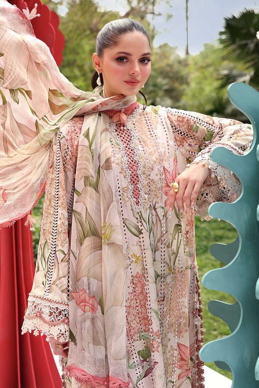 Maria.B M.PRINTS Embroidered Lawn 3 Piece Unstitched Suit – (06A)