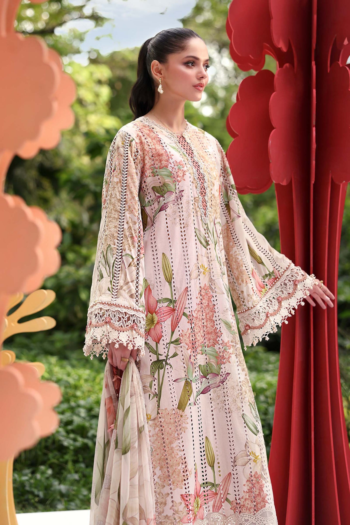 Maria.B M.PRINTS Embroidered Lawn 3 Piece Unstitched Suit – (06A)