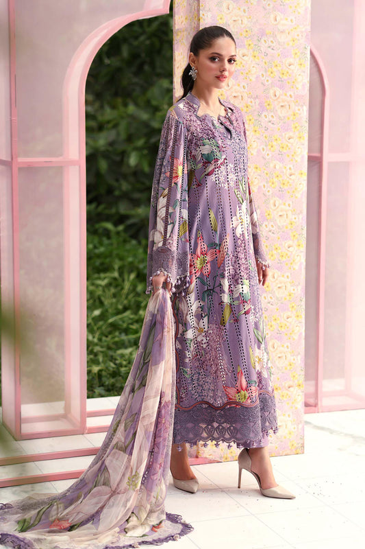 Maria.B M.PRINTS Embroidered Lawn 3 Piece Unstitched Suit – (06B)