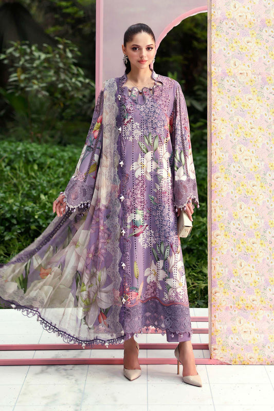 Maria.B M.PRINTS Embroidered Lawn 3 Piece Unstitched Suit – (06B)