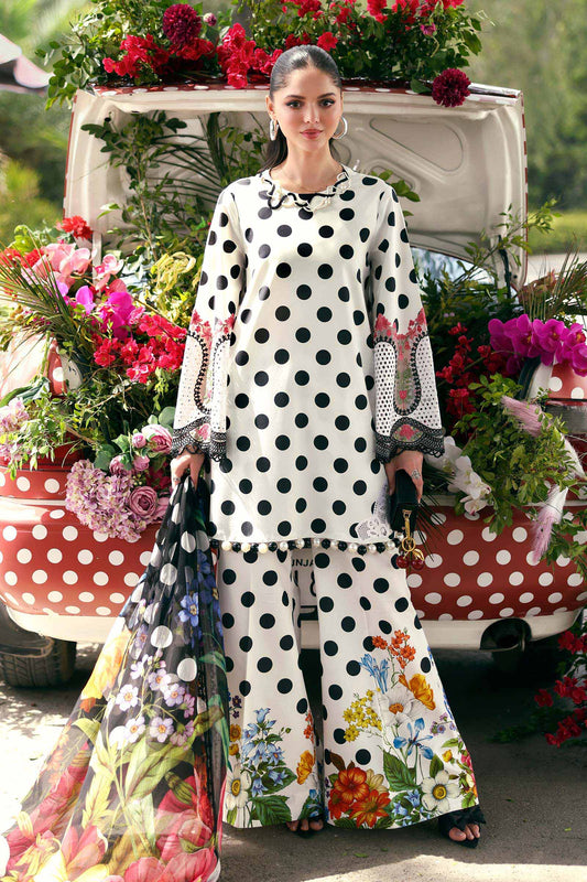 Maria.B M.PRINTS Embroidered Lawn 3 Piece Unstitched Suit – (08A)