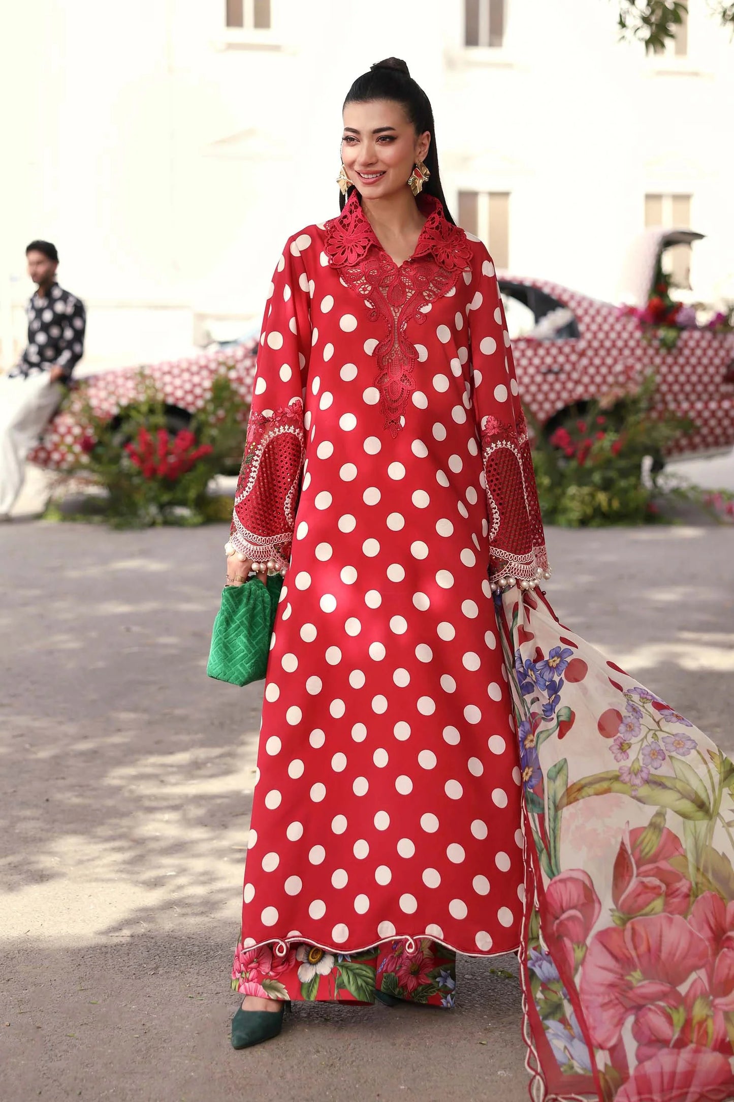 Maria.B M.PRINTS Embroidered Lawn 3 Piece Unstitched Suit – (08B)