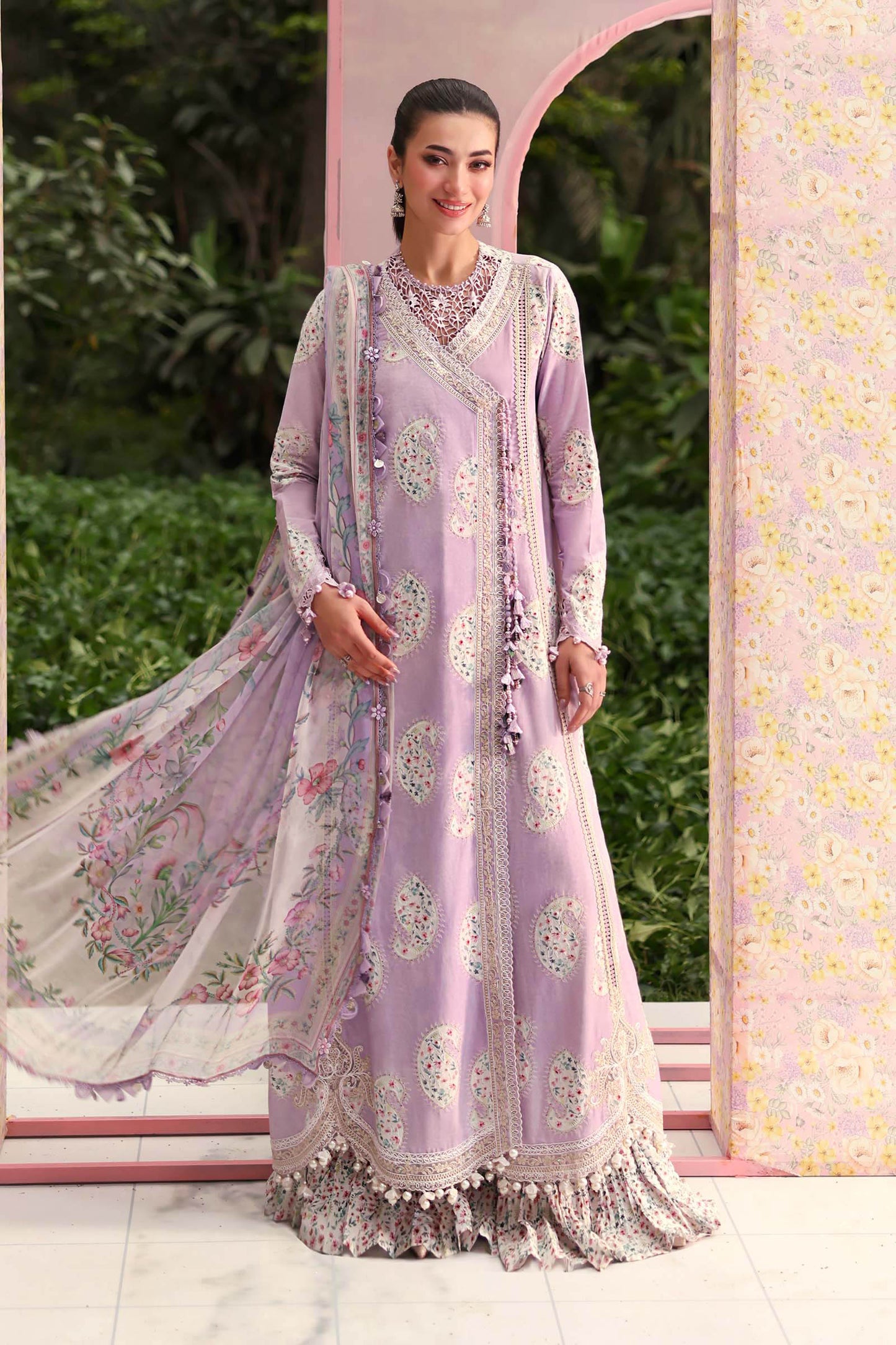 Maria.B M.PRINTS Embroidered Lawn 3 Piece Unstitched Suit – (09B)