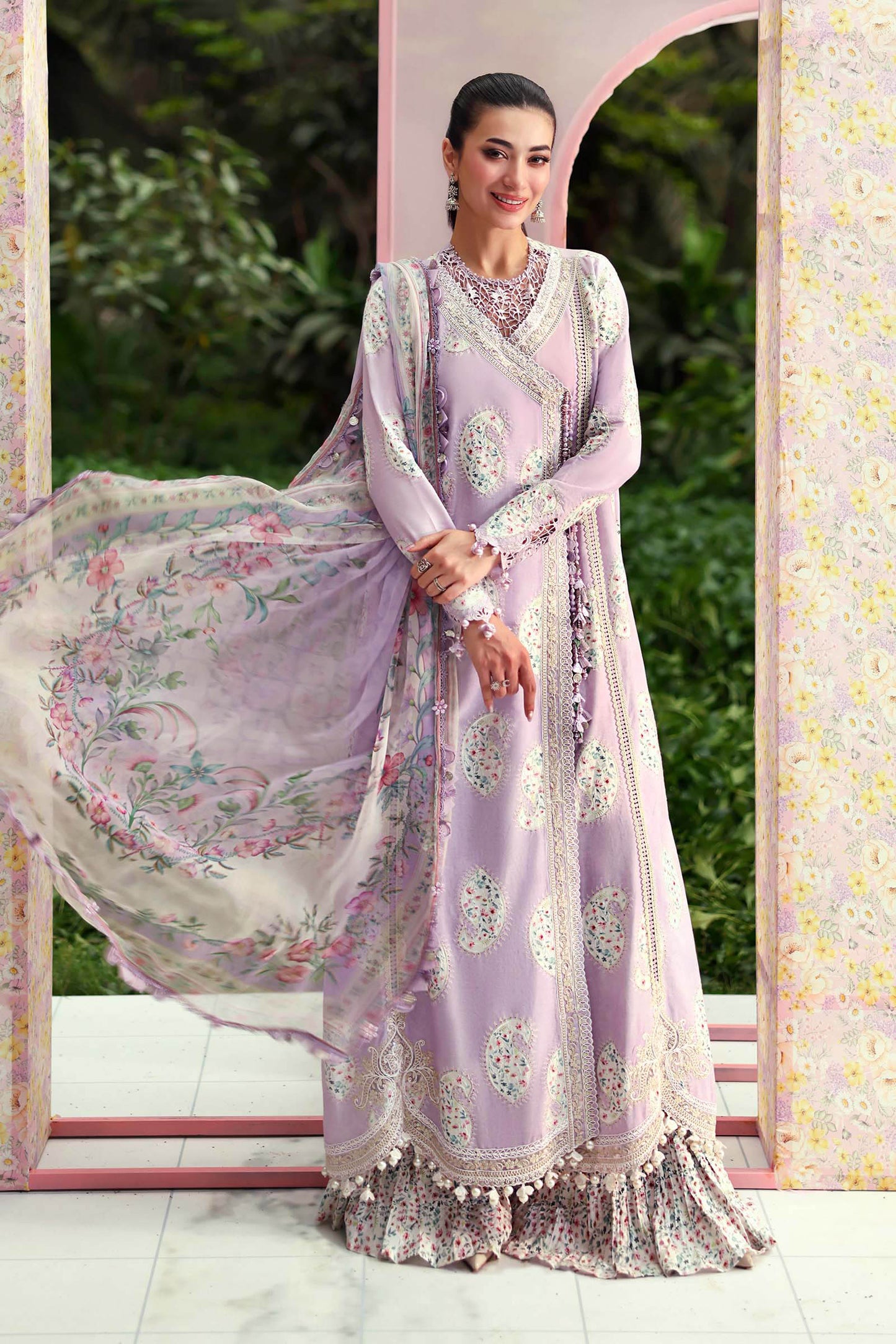 Maria.B M.PRINTS Embroidered Lawn 3 Piece Unstitched Suit – (09B)