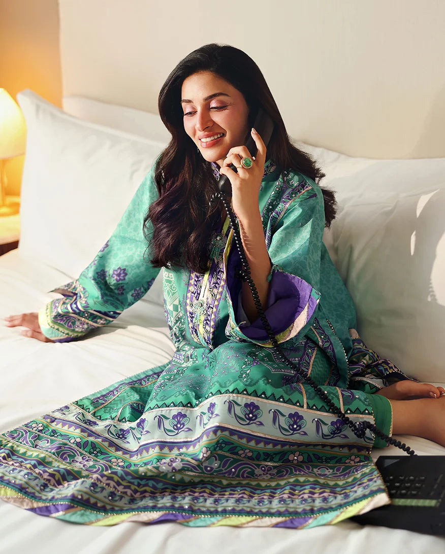 Hemline by Mushq Nirvana 26 Embroidered 3-Piece Unstitched Suit (Main Character)