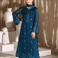 Azure Luxe Embroidered 3 Piece Unstitched Suit (Majestic Teal)