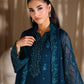 Azure Luxe Embroidered 3 Piece Unstitched Suit (Majestic Teal)