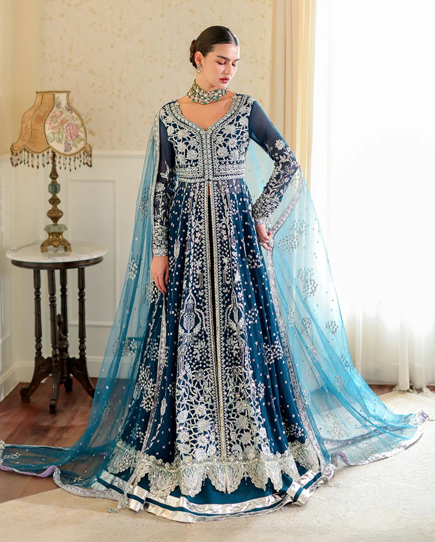 Roheenaz whisper of grace Unstitched chiffon vol. II | 3-piece luxury suit (Marcella)