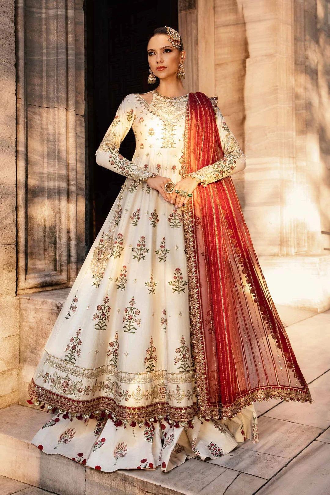 Maria b CST-801 Unstitched Embroidered Cotton Satin