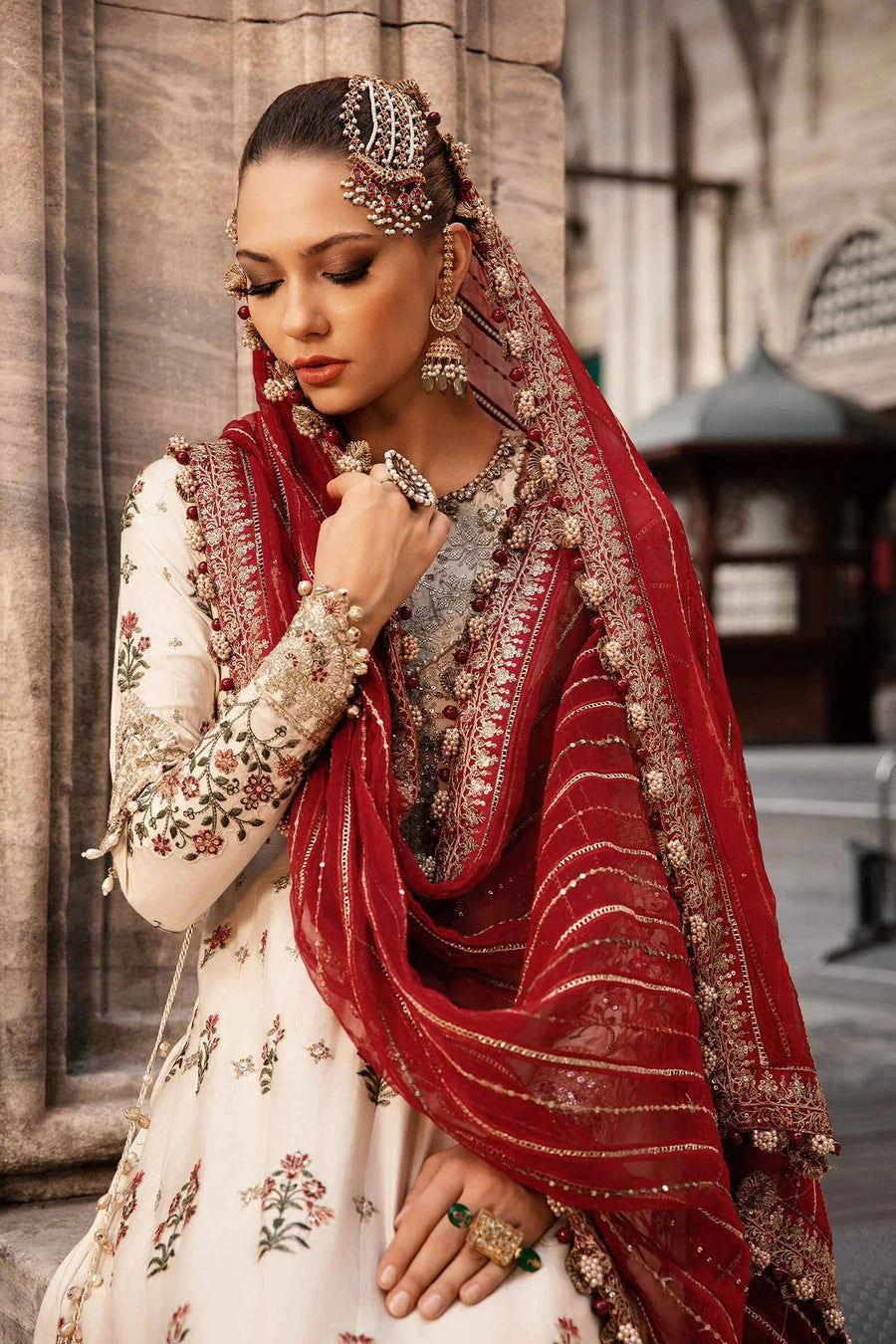 Maria b CST-801 Unstitched Embroidered Cotton Satin
