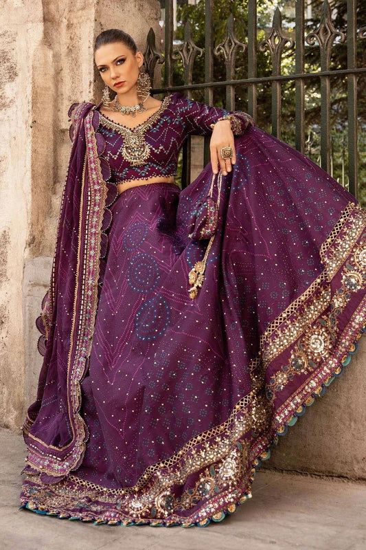 Maria b CST-802 Unstitched Embroidered Cotton Satin