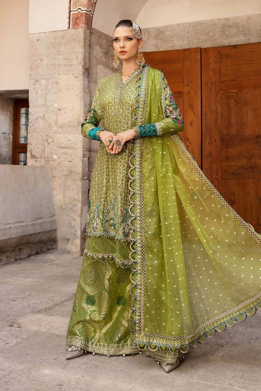 Maria b CST-803 Unstitched Embroidered Cotton Satin