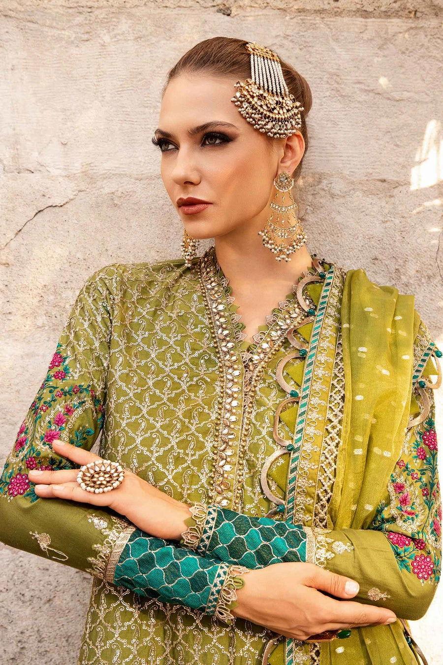 Maria b CST-803 Unstitched Embroidered Cotton Satin