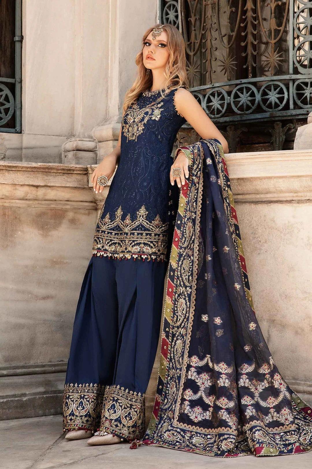 Maria b CST-804 Unstitched Embroidered Cotton Satin