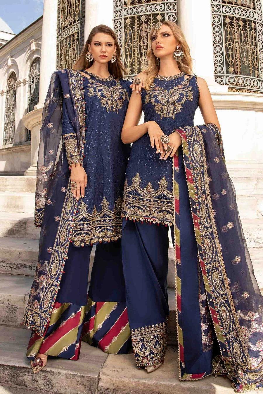 Maria b CST-804 Unstitched Embroidered Cotton Satin