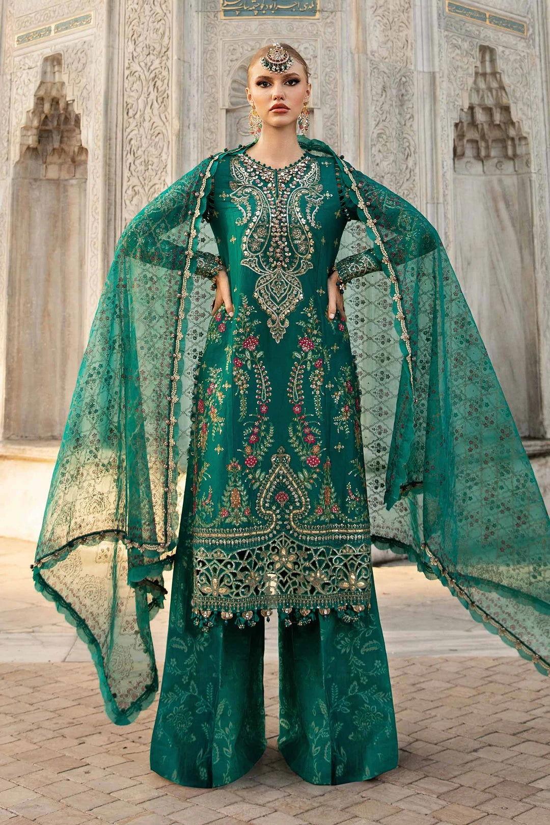 Maria b CST-805 Unstitched Embroidered Cotton Satin