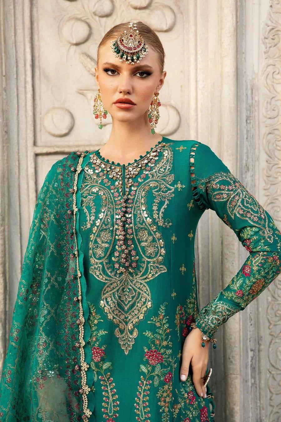 Maria b CST-805 Unstitched Embroidered Cotton Satin