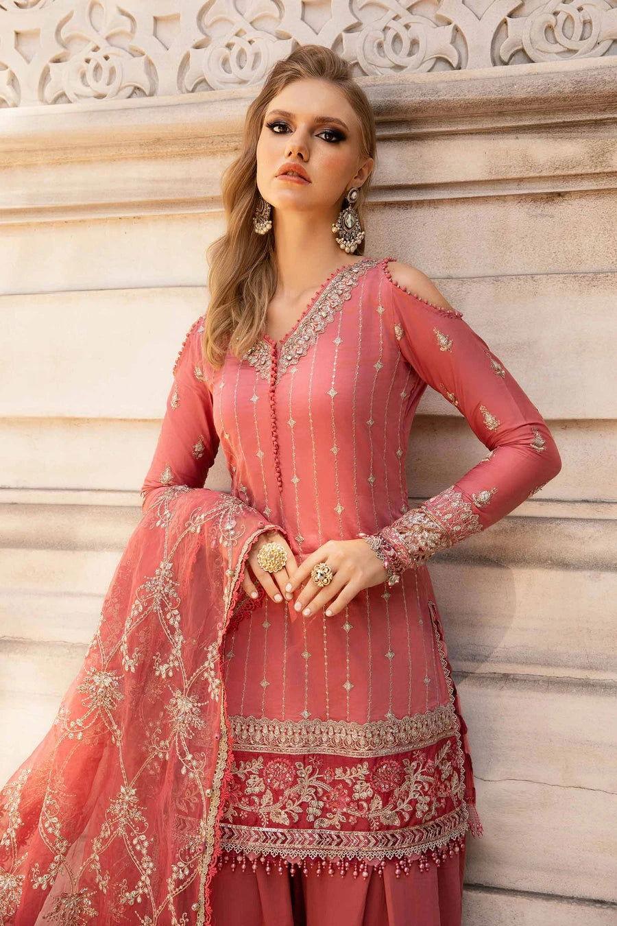 Maria b CST-809 Unstitched Embroidered Cotton Satin
